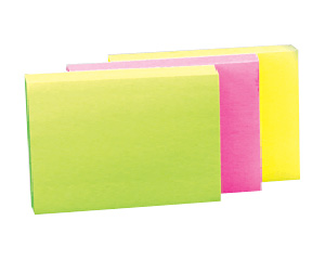 Piezmju lmlapias, 76*127mm, dzeltenas, 100 lapias.